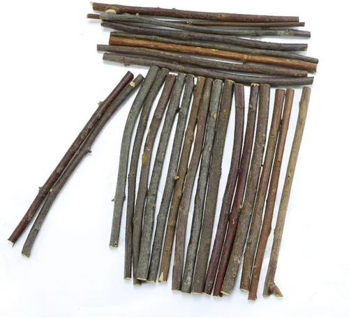 Miniatura 5 de TKOnline - 100 palitos de madera de 3.94 pulgadas, 0.1-0.2 pulgadas de diámetro, para manualidades, accesorios de fotos, palos de madera