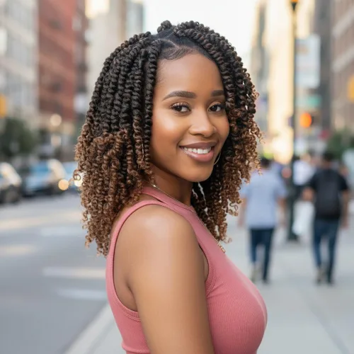 Miniatura 10 de Fulcrum Pelo de ganchillo Passion Twist de 8 pulgadas, 9 paquetes de cabello pretrenzado y prerrizado para mujeres negras (8 pulgadas