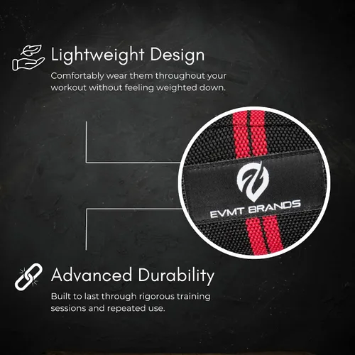 Miniatura 3 de EVMT Premium Wrist Wraps for Weightlifting Durable Lifting Straps for Enhanced Wrist Support Perfect for Strength Training, Gym Workouts &