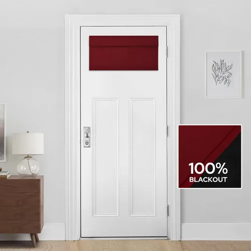 Miniatura 40 de HOMEIDEAS Cortinas 100% Opacas para Luces Laterales de Puerta Principal, Cubierta de Ventana de Puerta de Aula, Persianas de Privacidad
