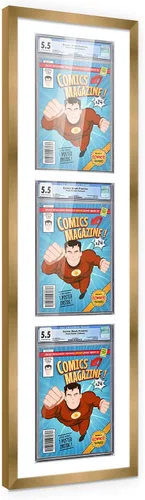 Miniatura 93 de Marco de cómic con paspartú para 8 CGC, CBCS o PGX Graded Comics - Marco de cómic blanco para cómics de 8.125 x 13 pulgadas Marco blanco