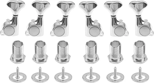 Miniatura 7 de Juego de 6 cabezales de máquina de guitarra Yootones sellados, afinadores de repuesto 3L+3R compatibles con guitarras eléctricas o acústicas Strat