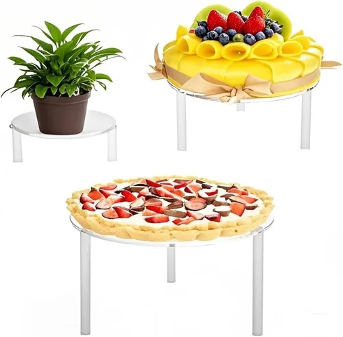 Miniatura 2 de Soporte acrílico para cupcakes para boda, soporte de exhibición de pasteles de 3 niveles, soporte de postres para panadería, pizza, hogar, fiesta