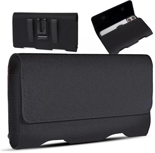 Funda para iPhone 17 Pro Max, BECPLT Funda de Nailon con Clip para Cinturón y Soporte con Bucles para iPhone Air 16/15/14/13/12/11 Pro Max Galaxy