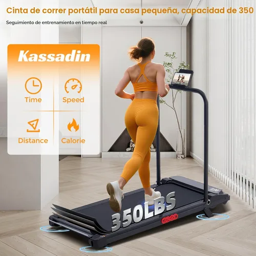 Miniatura 6 de KASSADIN Walking Pad with Handle Bar, 2026 Upgrade Portable Small Treadmill with Handles for Home Small, 3.0HP Under Desk Walking Pad Treadmill with
