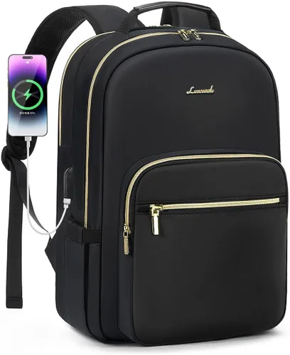 Miniatura 21 de LOVEVOOK - Mochila para laptop de 15.6 pulgadas para mujer, linda mochila de viaje con asa superior, mochila profesional para computadora, mochila