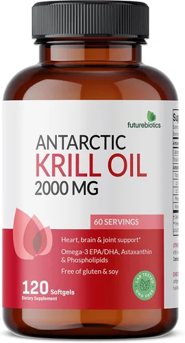 Miniatura 4 de Futurebiotics Aceite de krill antártico de 2000 mg con astaxantina, omega-3 EPA, DHA y fosfolípidos - Aceite de krill 100% puro de alta calidad