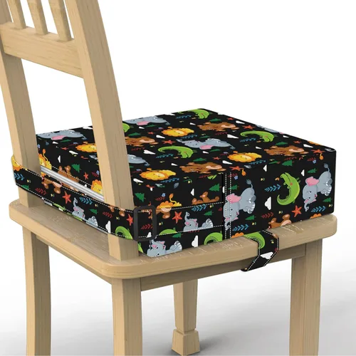 Asiento elevador para mesa de comedor, con soporte más fuerte, parte inferior antideslizante, dobles correas de seguridad, asiento elevador para