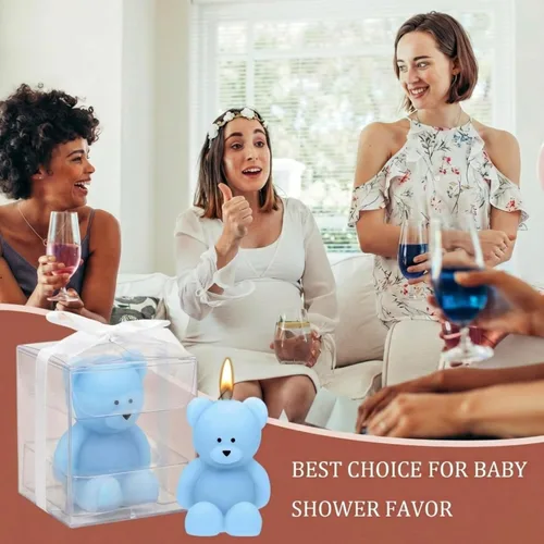 Miniatura 5 de 50 velas de oso para baby shower, regalos de fiesta de oso invitado, velas a granel para regalos decoraciones de fiesta