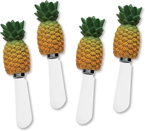Miniatura 9 de Supreme Housewares Esparcidores de queso de manzana, asas de resina pintadas a mano con cuchillas de acero inoxidable para untar queso crema