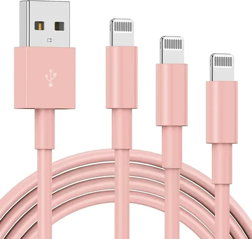 Miniatura 16 de TUMABER Paquete de 2 cables de carga para iPhone de 3 pies con certificación MFi de Apple, cable Lightning a USB de 3 pies, carga rápida de 2.4 A