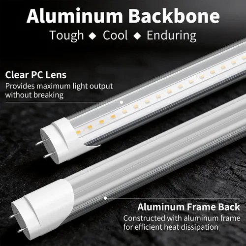 Miniatura 3 de Bombillas fluorescentes de recambio de 4 pies, bombillas LED T8 de 4 pies tipo A+B, 24W (equivalente a 65W) 3200LM, 3000K blanco cálido, tubo de 48
