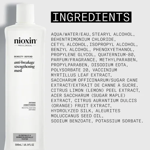 Miniatura 7 de Nioxin Density Defend Anti-Breakage Strengthening Mask For Damaged, Colored, Thinning Hair Intense Conditioning Protects Against Breakage
