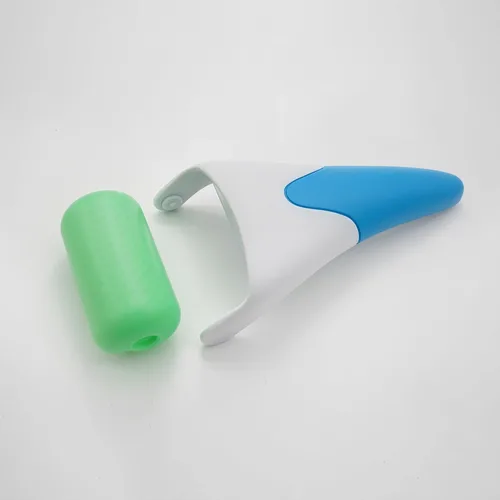 Miniatura 4 de Rodillo de jade de hielo facial 3 en 1 y herramienta Gua Sha, 100% natural de jade real, antiarrugas, herramienta masajeadora de cuello