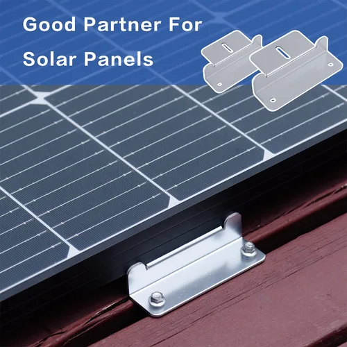 Miniatura 6 de JJN Soportes de montaje en panel solar, 1 juego de 4 unidades de soportes de montaje de panel solar, soportes de aluminio ligero sin corrosión