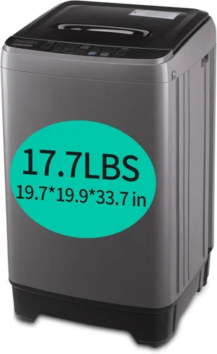 Miniatura 11 de F.W.WOOLWORTHS - Lavadora completamente automática de 17.7 libras con secadora giratoria - 10 programas de lavado, 8 niveles de agua, pantalla LED