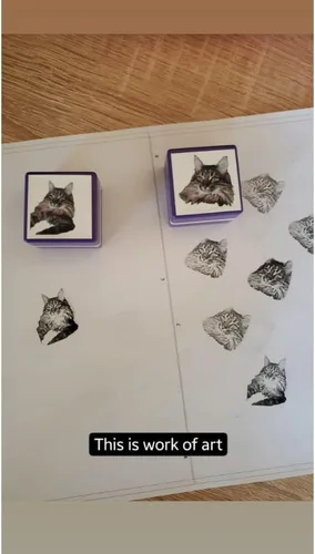 Miniatura 8 de Sello personalizado, sellos autoentintados personalizados para retratos de fotos de mascotas, sellos de goma personalizados, sello cuadrado