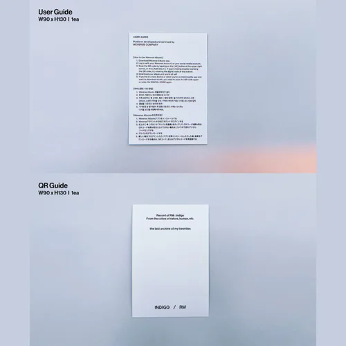 Miniatura 7 de RM de BTS Indigo Weverse Álbumes Ver. Caja exterior + libro de letras + tarjeta postal + tarjeta de fotos + tarjeta de fotos + foto instantánea +