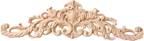 Apliques de Madera Superpuestos, Apliques Largos de Madera Tallada de 31.4 * 7.8 pulgadas Juego para Pared Puerta Gabinete Espejo Armario Ropero
