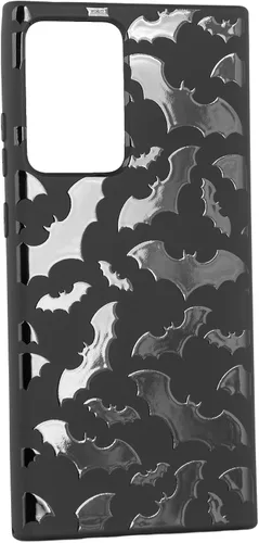 Miniatura 4 de Funda de teléfono negra mate compatible con Samsung Galaxy S22 Ultra 5G 2022 – Funda de goma a prueba de golpes, lindos murciélagos, espeluznante