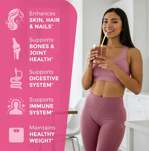 Miniatura 7 de Polvo de proteína de colágeno múltiple, tipo I, II, III, V, X - 5 péptidos de colágeno hidrolizados, para piel, cabello, uñas y articulaciones