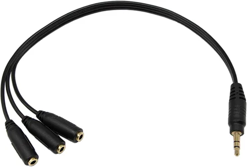 Miniatura 2 de Cable divisor de audio estéreo de 0.138 in, chapado en oro de 0.138 in (1/8 pulgadas), TRS hembra a conector estéreo macho de 0.118 x 0.138 in