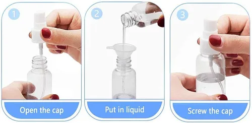 Miniatura 3 de Mini botella de espray de niebla fina, de plástico transparente, recargable y reutilizable, atomizador, contenedor de líquido para viajes