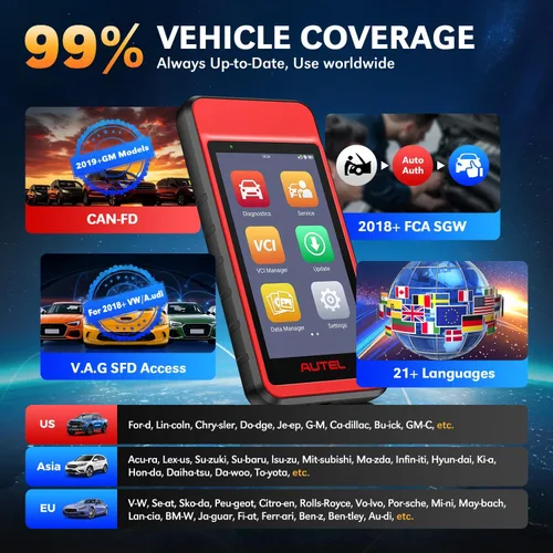 Miniatura 7 de Autel MD909 PRO MaxiDiag OBD2 escáner, 2026 MD909PRO BT Lite de MaxiCOM MK808S MX808S MK900, CAN FD, herramienta de diagnóstico para todos