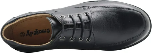 Miniatura 6 de AHANNIE - Zapatos de vestir clásicos de piel para niños con cordones negros para niños (niño pequeñoniño grande)
