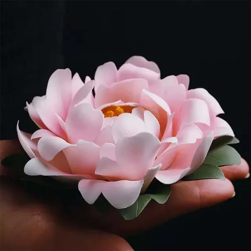 Miniatura 2 de Flores artificiales, flores artificiales de cerámica pura hecha a mano para decoración del hogar, arreglos florales artificiales de peonía