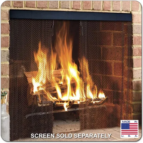 Miniatura 3 de Midwest Hearth Kit de barra y cenefa ajustable para pantallas de chispas de chimenea (bronce antiguo) fabricado en Estados Unidos