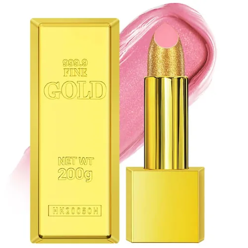Lápiz labial dorado, terciopelo nude, rojo y rosa, no se mancha, de alto pigmento, no se decolora, suave, de larga duración, taza antiadherente, #1
