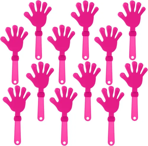 Miniatura 12 de 12 pinzas de mano negras de 7.5 pulgadas, que hacen ruido, regalos de fiesta, plástico para eventos deportivos, alegrías, baile, baloncesto, fútbol