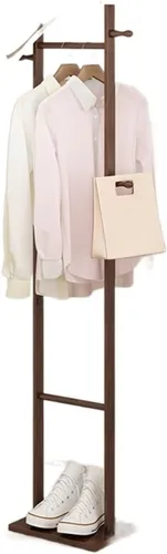 Miniatura 8 de Perchero Perchero Perchero, Perchero, Perchas Plegables Pared Mobile para el Hogar de Pie (Beige)