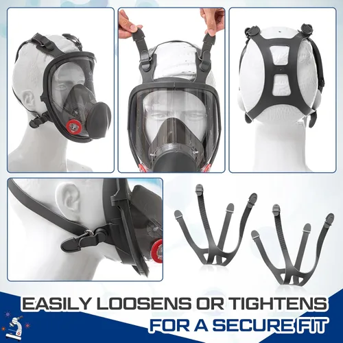 Miniatura 4 de Jecery 1 Pcs Silicone Head Harness Strap for Full Facepieces 6000 Series Respiratory Protection, Compatible with 6000 Series 6700, 6800, 6900 Head