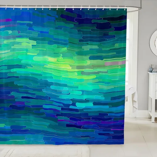 Miniatura 33 de Erosebridal Cortina de ducha de guitarra eléctrica 3D de 72 pulgadas de ancho x 78 pulgadas de largo, cortina de baño con llama, cortina de baño