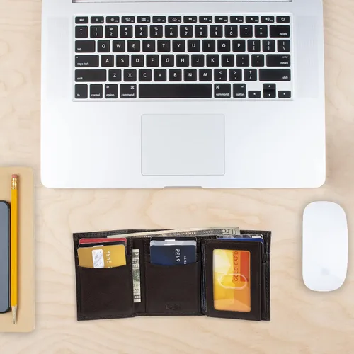Miniatura 6 de Levis Mens Trifold Wallet-Sleek and Slim Includes Id Window and Credit Card Holder