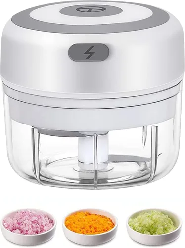 Miniatura 7 de Mini picador de ajo eléctrico, picador de cebolla USB de 100 ml, procesador de alimentos pequeño portátil para jengibre, chile, verduras