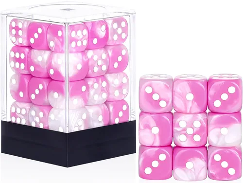 Miniatura 22 de 36 Piezas 12mm Juego de Dados Mini de 6 Caras, Juego de Dados D6 de Colores Translúcidos, Juego de Dados Estándar de 6 Caras para Juegos de Mesa