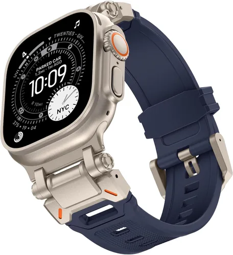 Miniatura 18 de KADES Correa deportiva resistente de TPU para Apple Watch Ultra 3/2/1 de 1.929 in, conectores metálicos para Apple Watch Series 11/10/SE3 de 1.81