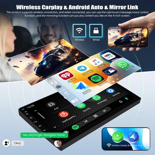 Miniatura 3 de [4G+64G] Radio de coche para Ford F150 2013 2014 con CarPlay Android Auto, pantalla táctil de 9 pulgadas, Ford F150 Android 15 estéreo