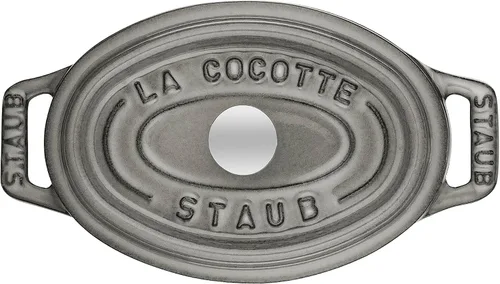 Miniatura 2 de staub La Cocotte Oval 40500-116 Mini Pico Cocotte Ovalada Gris 40500-116 Olla esmaltada fundida a dos manos