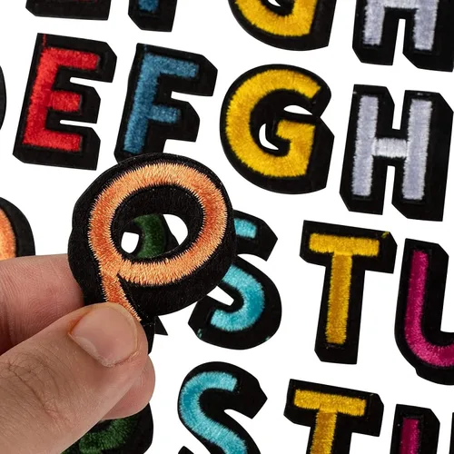 Miniatura 5 de Bright Creations Letras y parches para planchar – 104 piezas, 1.4 x 1 in, bordado multicolor – Parches de letras para planchar para ropa y mochilas