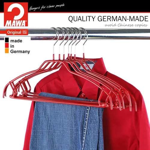 Miniatura 5 de MAWA Clothes Bar Reston Lloyd Silhouette - Percha antideslizante para ahorrar espacio con barra para pantalones y ganchos para falda, estilo 42/FTU