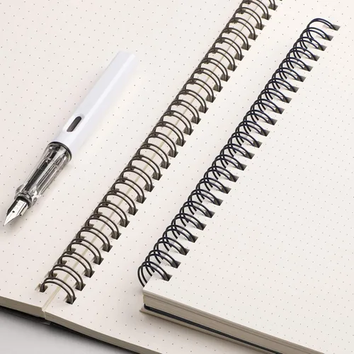 Miniatura 4 de EMSHOI Cuaderno de espiral punteado de 7.48 x 10.15 pulgadas, paquete de 2 320 páginas de papel grueso de 3.53 oz/m², cuaderno de cuadrícula