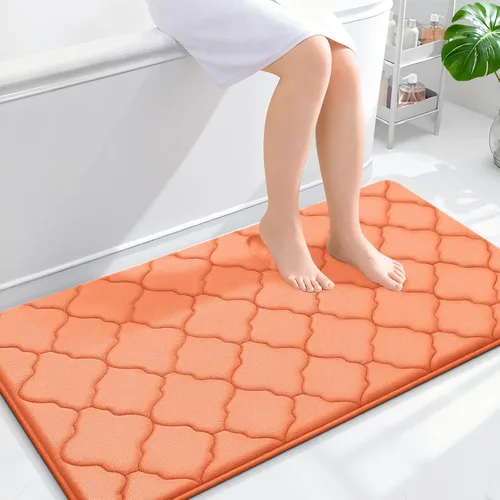 Miniatura 97 de OLANLY Alfombra de Baño de Espuma Viscoelástica de 24 x 16 pulgadas, Ultra Suave y Absorbente, Alfombras de Baño Antideslizantes, Cómodas, Lavables