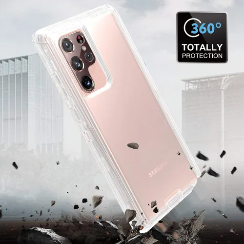 Miniatura 4 de Funda protectora 3 en 1 para Samsung Galaxy S22 Ultra, probada contra caídas militares, funda protectora resistente a prueba de golpes para Galaxy