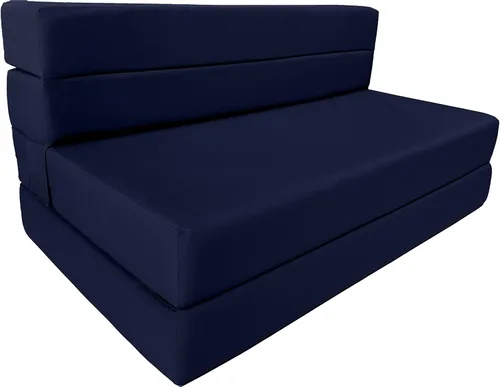 Miniatura 17 de D&D Futon Furniture Colchón plegable de espuma, tumbona para silla, sofá cama de estudio, tamaño Queen 80 x 60 x 6 pulgadas (negro)