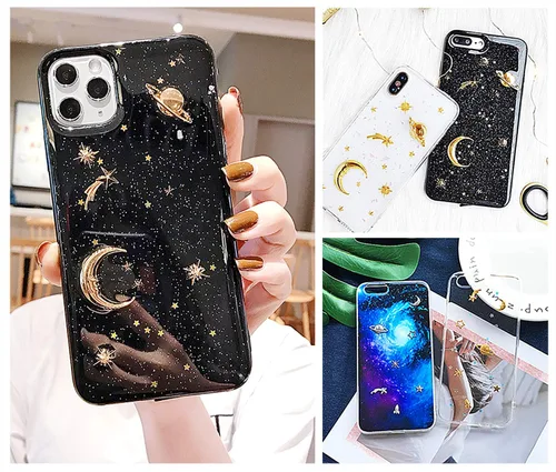 Miniatura 6 de PENTA ANGEL Abalorios de relleno de resina temática Cosmos, 42 piezas, aleación dorada, estrella, luna, planeta, accesorios de relleno para resina
