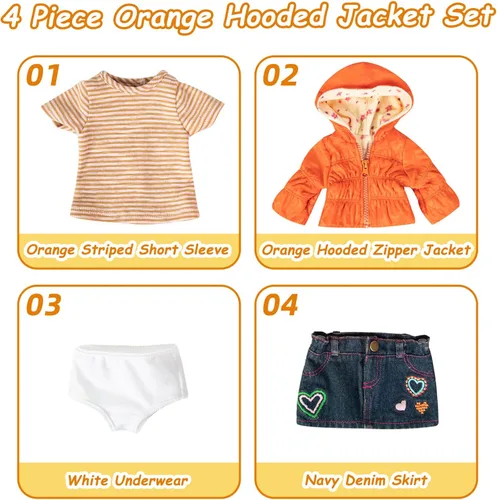 Miniatura 3 de Rakki Dolli - Conjunto de ropa moderna hecha a mano para muñeca